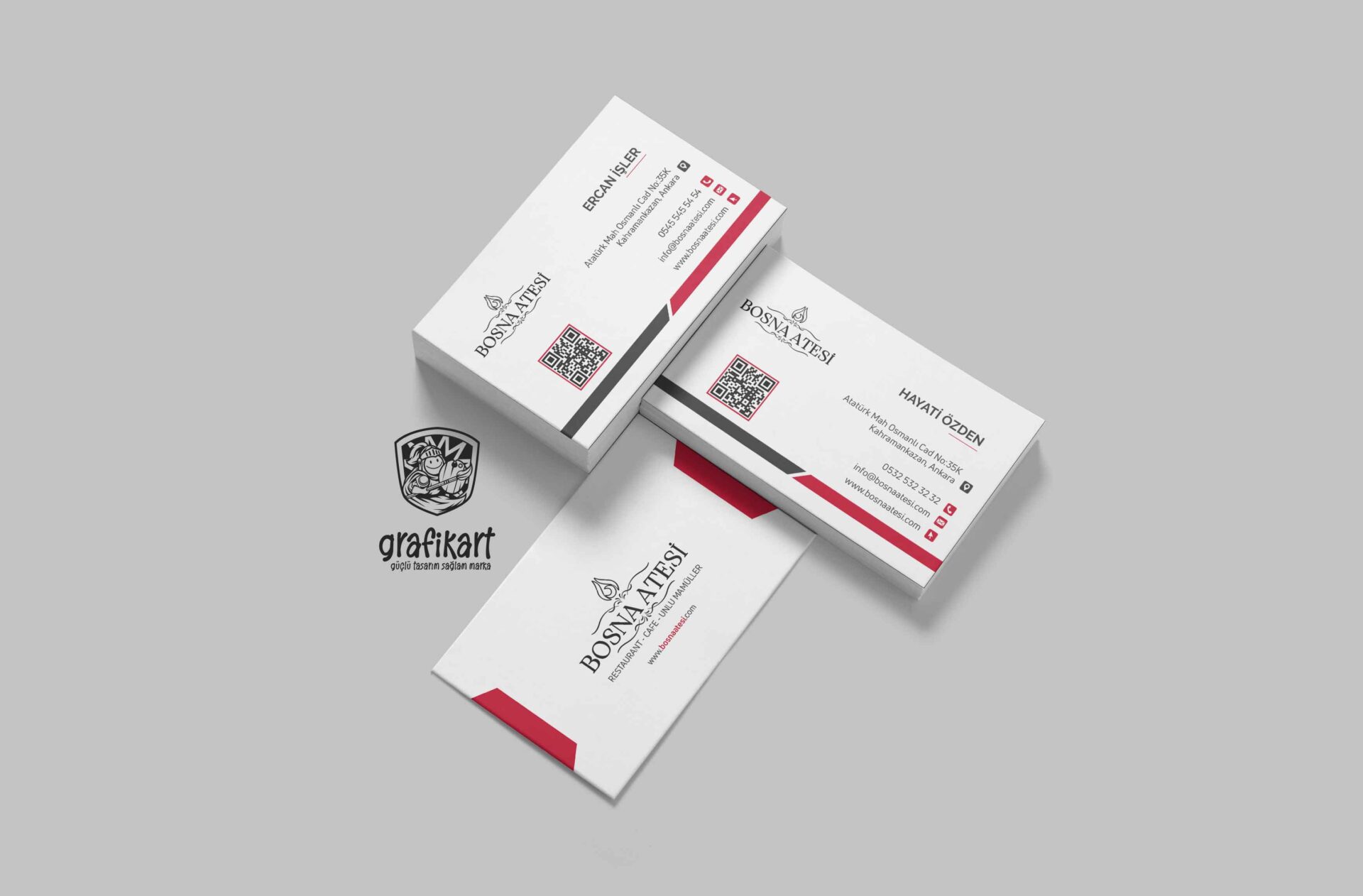 Bosna Ateşi Lokanta Kartviziti