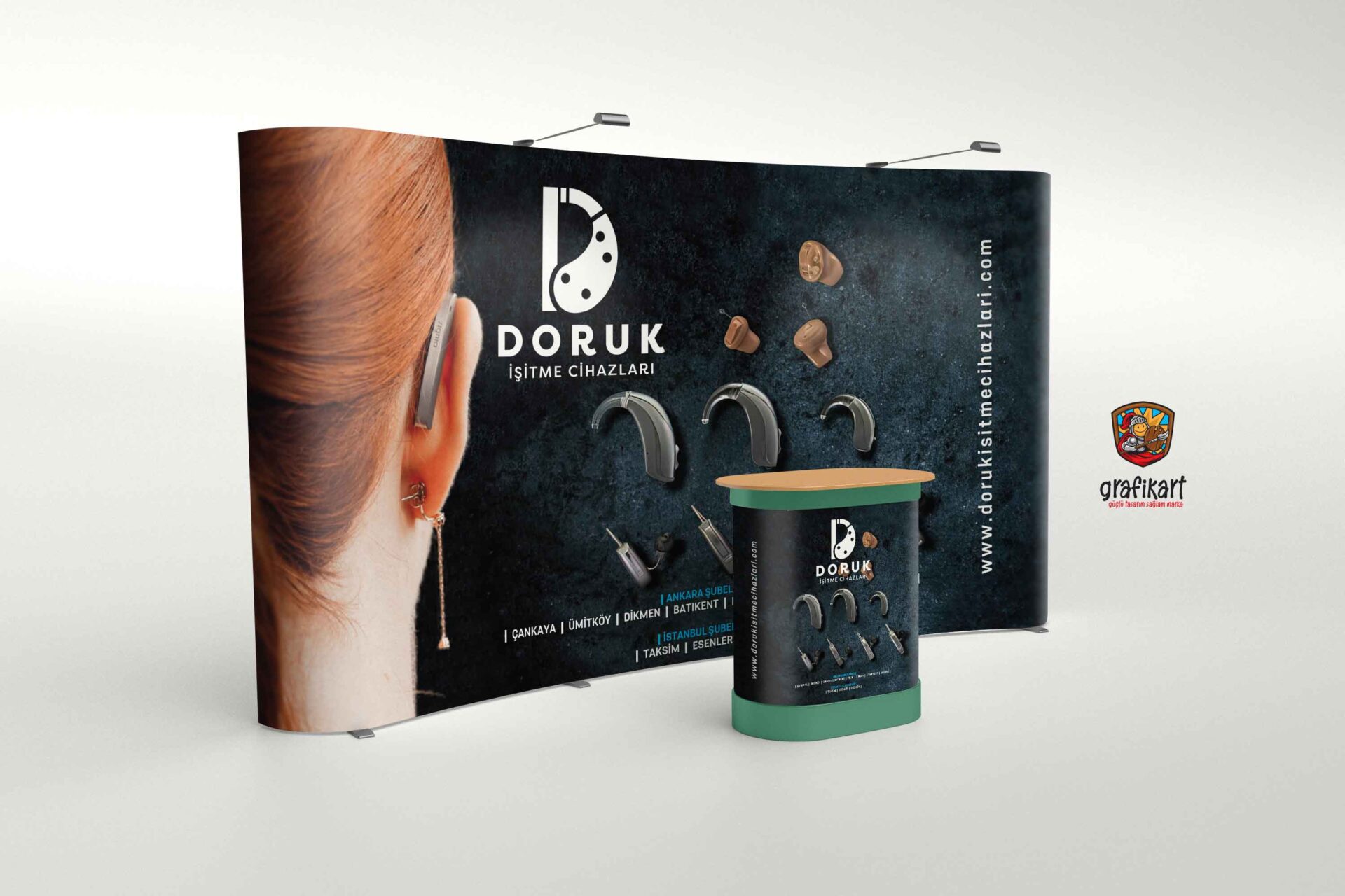 Doruk İşitme Örümcek Stand
